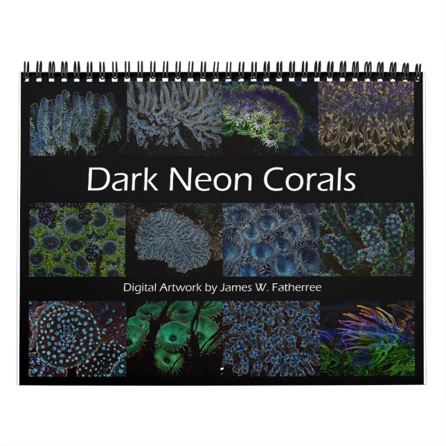 Calendrier Dark Neon Corals Wall Calendar de J.W. Patrie. (Protection)