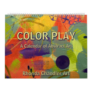 Calendrier d'art abstrait audacieux et coloré
