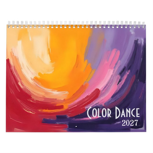 Calendrier d'art abstrait Color Dance 2026 (Protection)