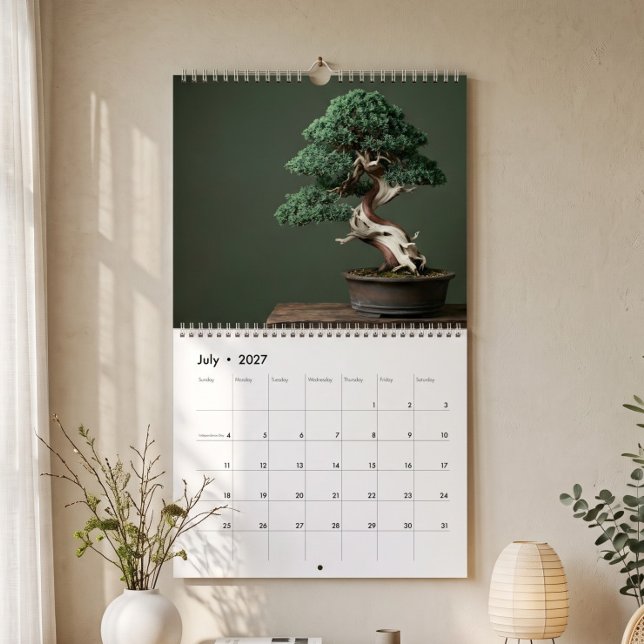 Calendrier d'art d'arbre en bonsaï japonais (Créateur téléchargé)