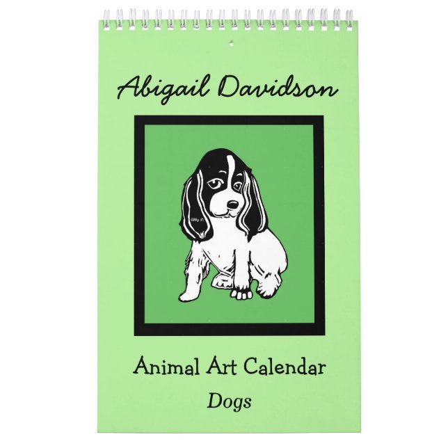 Calendrier d'art de chien : Illustré par Abigaïl (Protection)