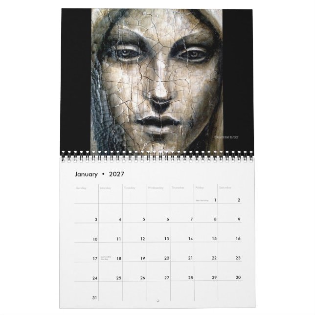 Calendrier d'art de Dori Hartley - les peintures 2 (Jan 2027)