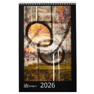 Calendrier d'art de Ruth Kedar 2026 en noir
