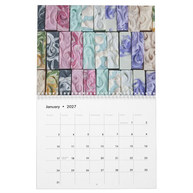 Calendrier d'art de savon (Jan 2027)