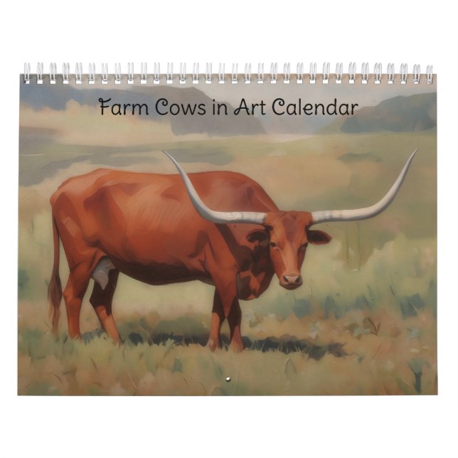Calendrier d'art de vaches de ferme (Protection)