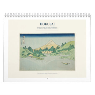 Calendrier d'art des Douze Vues du mont Fuji de Ho