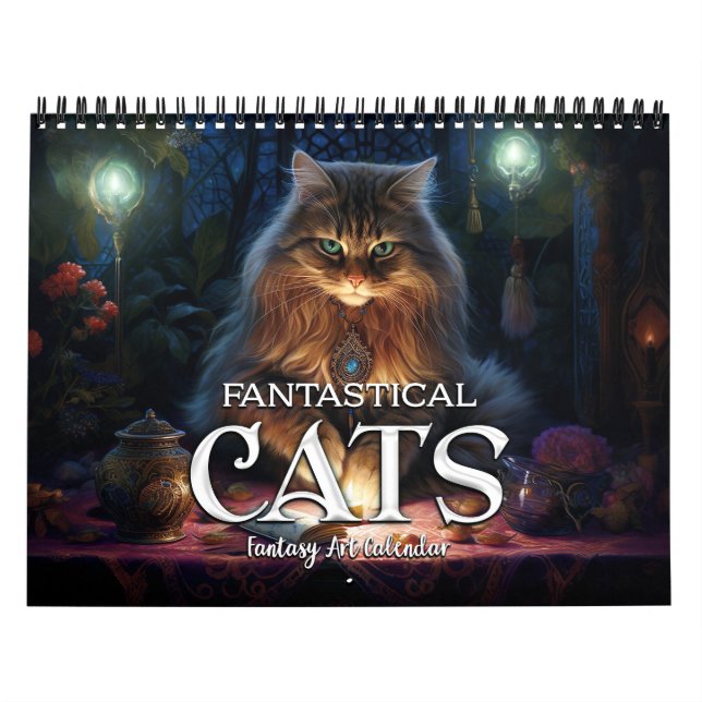 Calendrier d'art fantastique 2027 Chats fantastiqu (Protection)