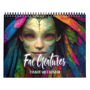 Calendrier d'art fantastique de créatures faes 202