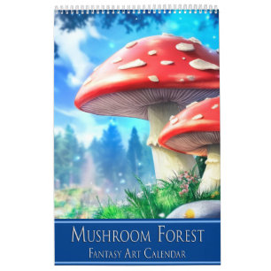 Calendrier d'art fantastique de la forêt de champi