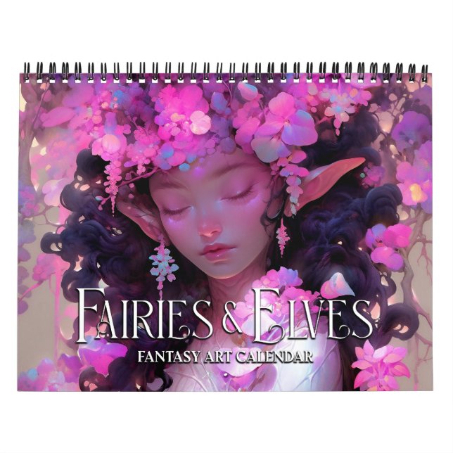 Calendrier d'art fantastique des fées et des elfes (Protection)