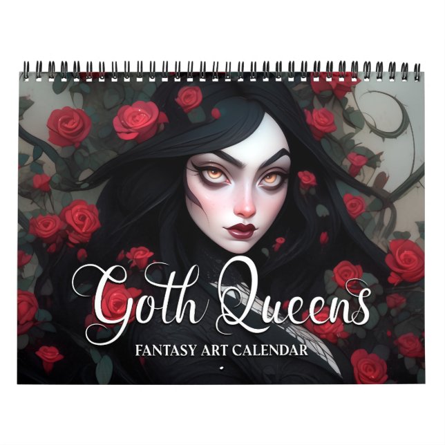 Calendrier d'art fantastique des reines gothiques  (Protection)