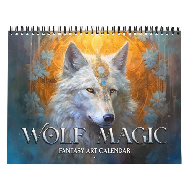 Calendrier d'art fantastique Loup Magique 2027 (Protection)