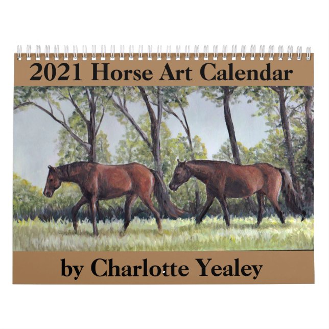 Calendrier d'art hippique 2021 par Charlotte Yeale (Protection)