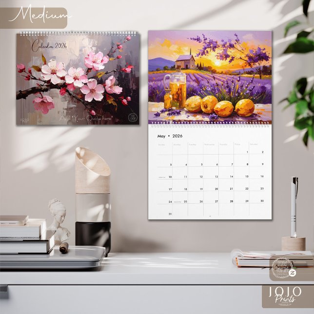 Calendrier d'art impasto coloré (Colorful Impasto Art Calendar_Medium)