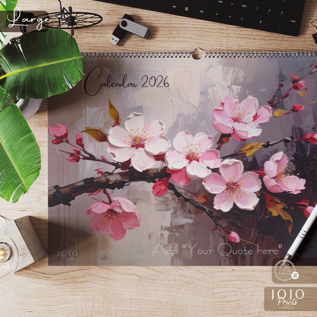 Calendrier d'art Impasto Coloré (Colorful Impasto Art Calendar_Large)