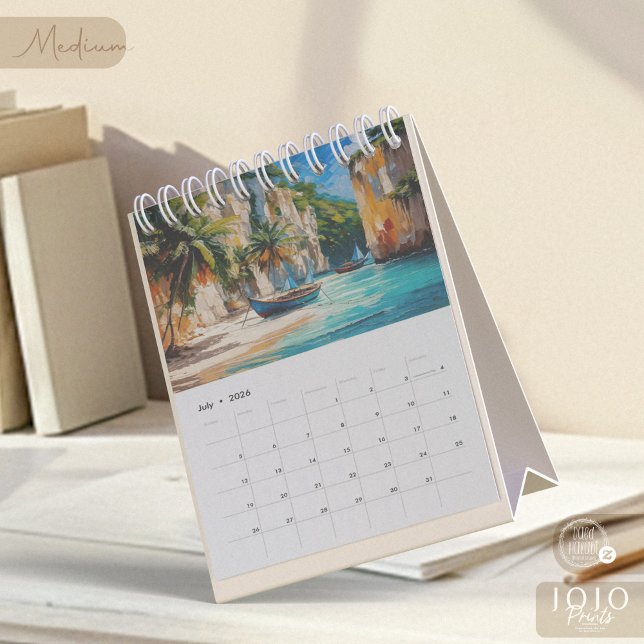 Calendrier d'art Impasto Vibrant 2026 (Vibrant Impasto Art Calendar 2026)