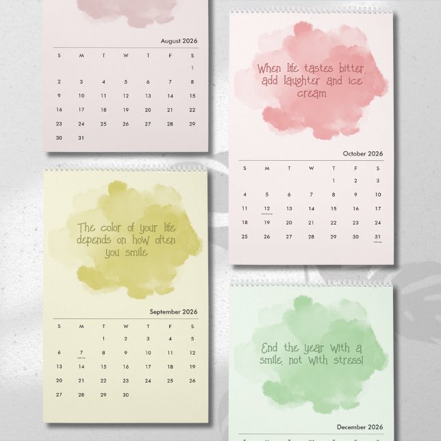 Calendrier d'art inspirant aux pastels doux 2026 (Créateur téléchargé)