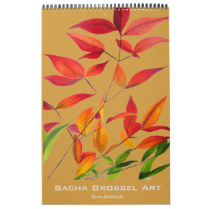 Calendrier d'art moderne d'aquarelle par Sacha