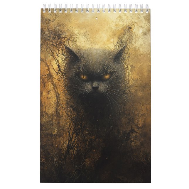Calendrier d'art pour chats foncés (Dos)