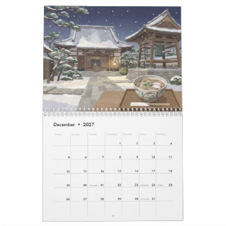 Calendrier d'art Washi des traditions saisonnières