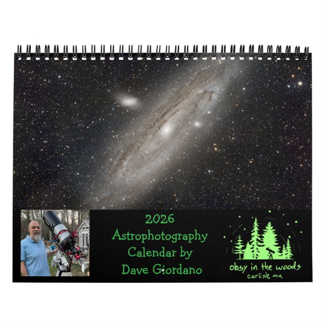Calendrier d'astrophotographie 2026 par Dave Giord (Protection)