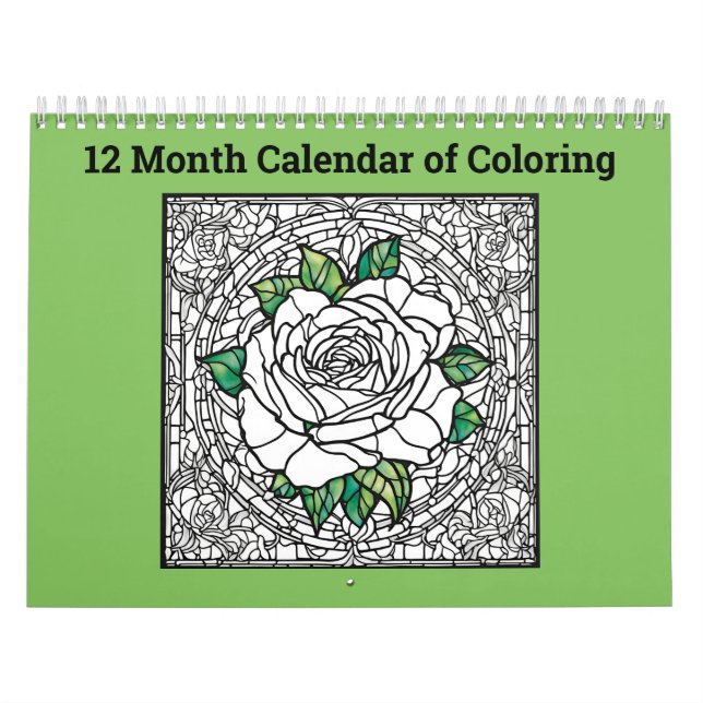 Calendrier de 12 mois de coloriage des papillons R (Protection)
