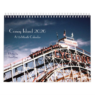 Calendrier de 15 mois 2026 de Coney Island