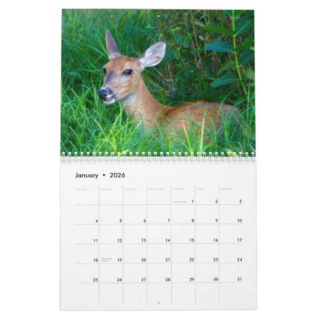 Calendrier de 2012 amants de cerfs communs (Jan 2026)
