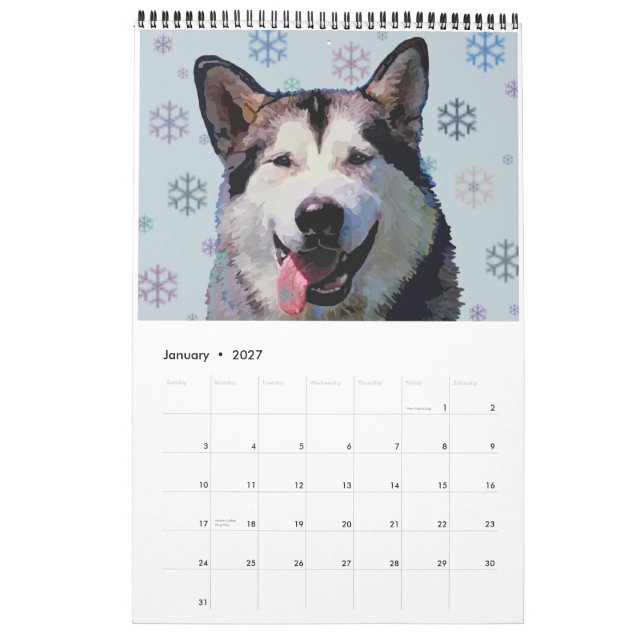Calendrier de 2013 grand chiens (Jan 2027)