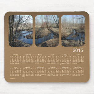 Calendrier de 2015 paysages par le tapis de souris