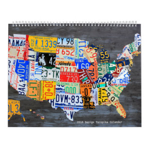 Calendrier de 2018 de conception de péage plaques