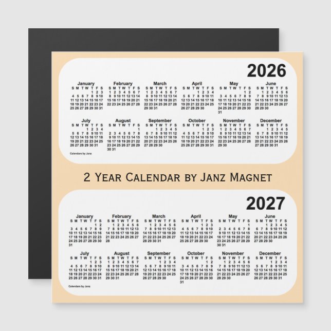 Calendrier de 2 ans 2026-2027 sur le blé par Janz  (Devant / Derrière)