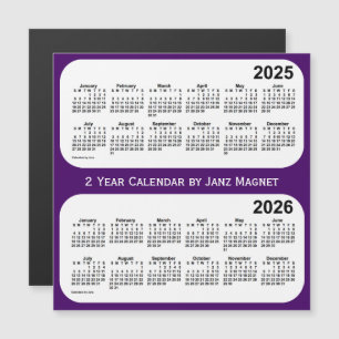 Calendrier de 2 ans pourpre 2025-2026 par Janz Mag
