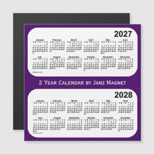 Calendrier de 2 ans violet 2027-2028 par Janz Magn