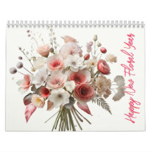 Calendrier de bouquet délicat