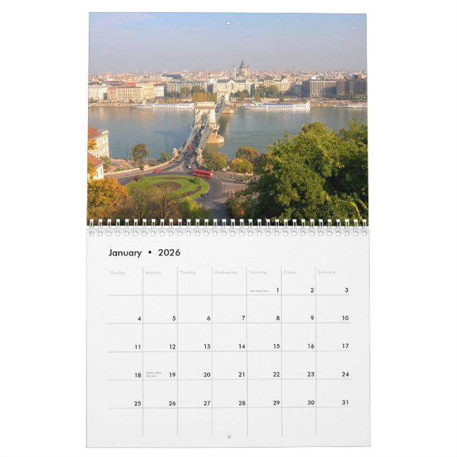 Calendrier de Budapest, Hongrie 2013 (Jan 2026)