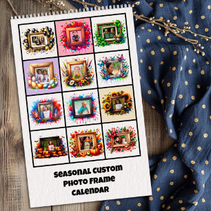 Calendrier de cadre photo personnalisé saisonnier