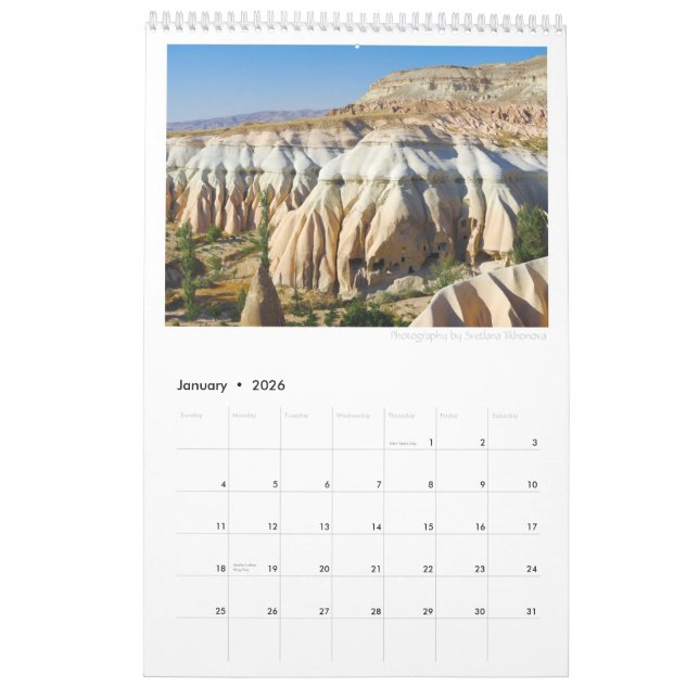 Calendrier de Cappadocia 2011 (Jan 2026)