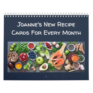 Calendrier de cartes de recettes pour 12 mois 2027