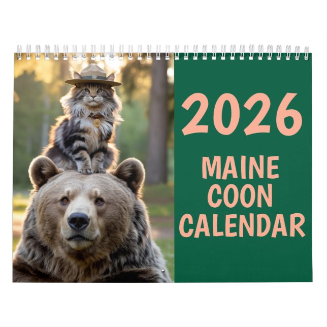 Calendrier de chat Maine Coon (Protection)