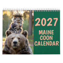 Calendrier de chat Maine Coon 2027