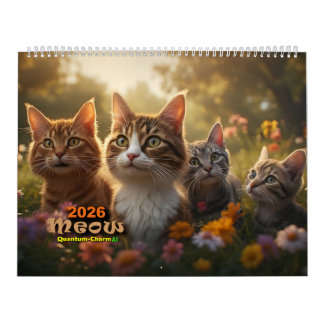 Calendrier de chat - Meow - Conçu pour la mise en 