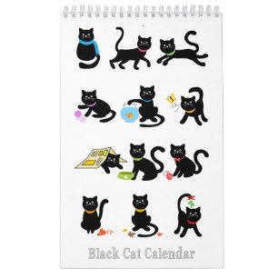 Calendrier de chat noir