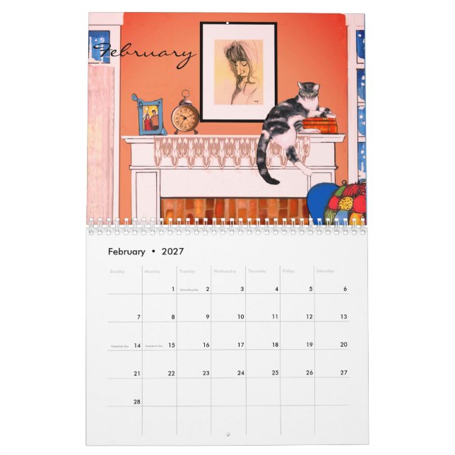 Calendrier de chats 2019 par l'artiste (Feb 2027)