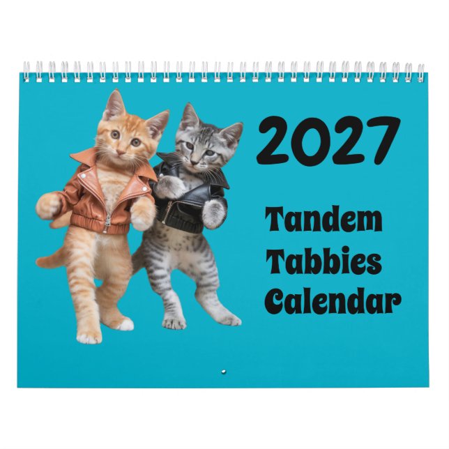 Calendrier de chats Tandem Tabbies 2027 (Protection)