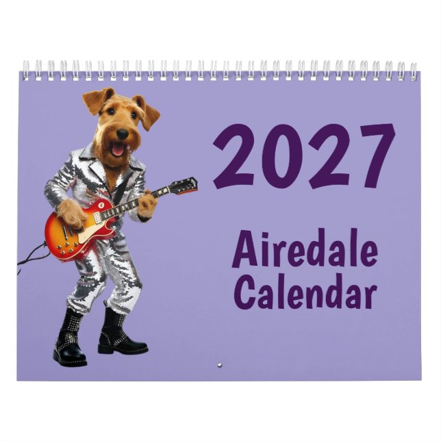 Calendrier de chien Airedale 2027 (Protection)