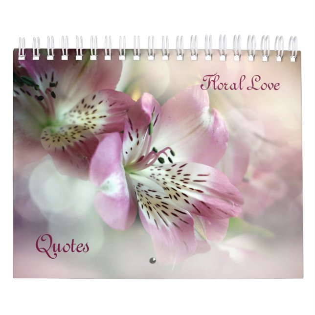 Calendrier de citations florales d'amour (Protection)
