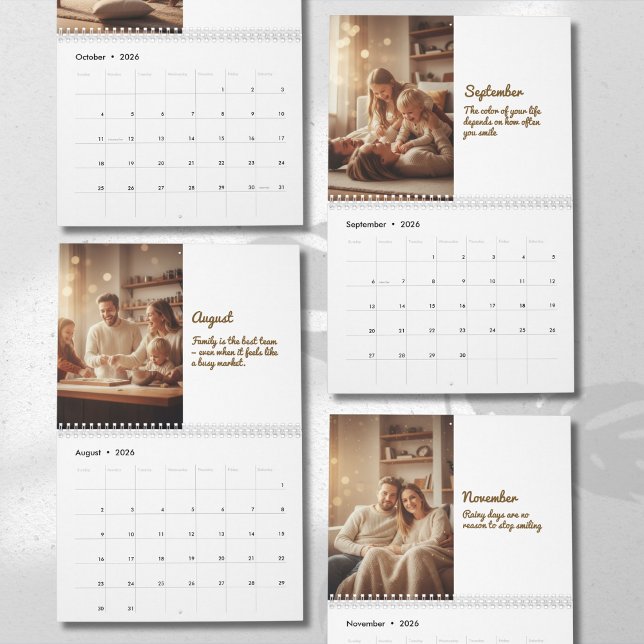 Calendrier de citations photo élégant minimaliste  (Créateur téléchargé)