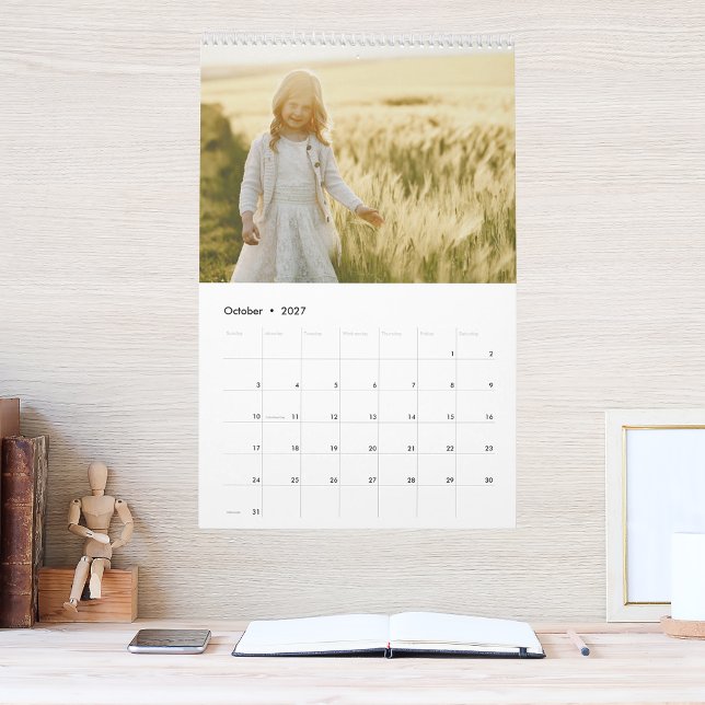 Calendrier de collage de photos de famille moderne (Créateur téléchargé)
