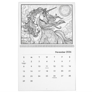 Calendrier de coloriage de chevaux de fantaisie